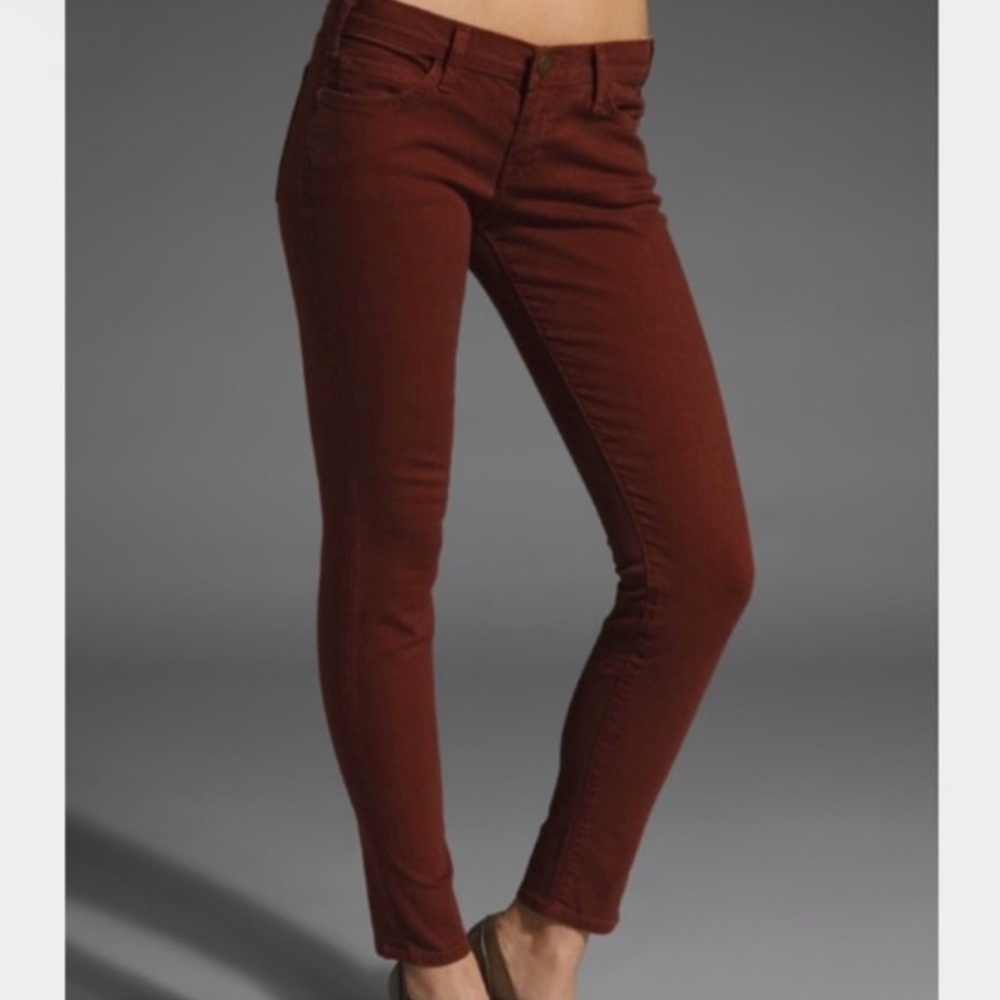 Current Elliott Women’s Rum Raisin The Ankle Skinny Jeans Size 31
